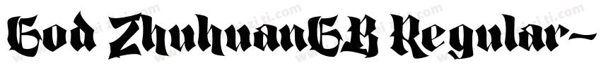 God ZhuhuanGB Regular字体转换